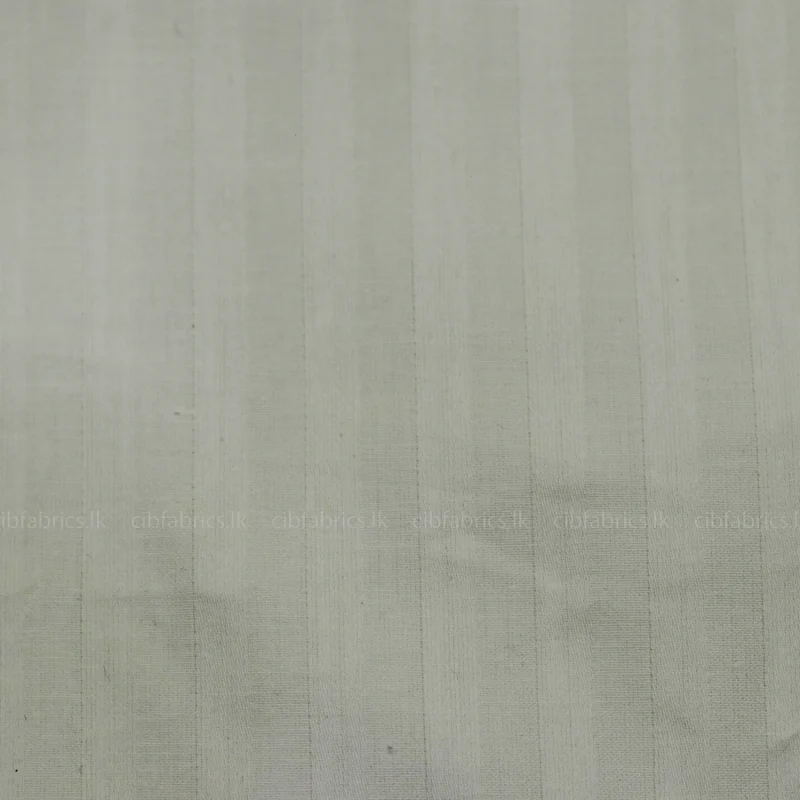 Egyptian Cotton Striped Sheeting (White)